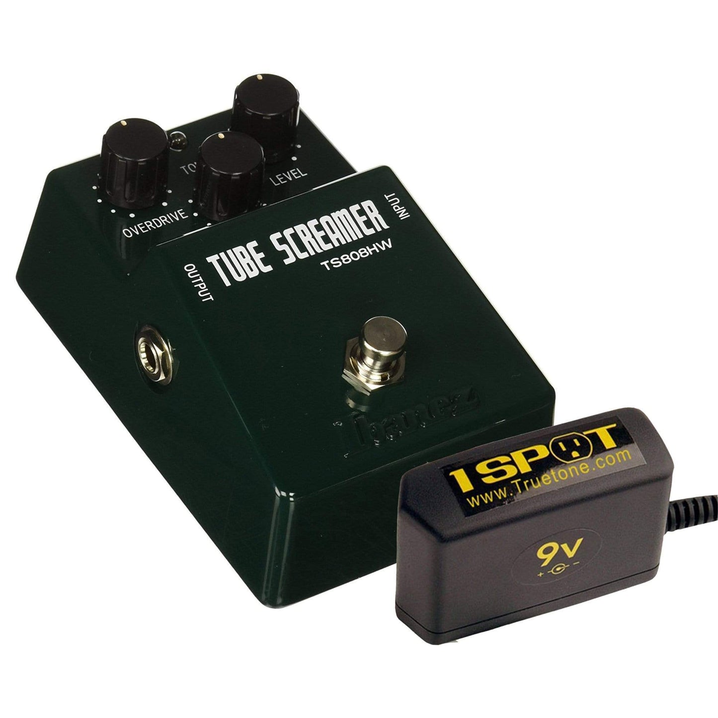 Ibanez TS-808 Tube Screamer Hand Wired Bundle w/ Truetone 1 Spot Space Saving 9v Adapter Effects and Pedals / Overdrive and Boost