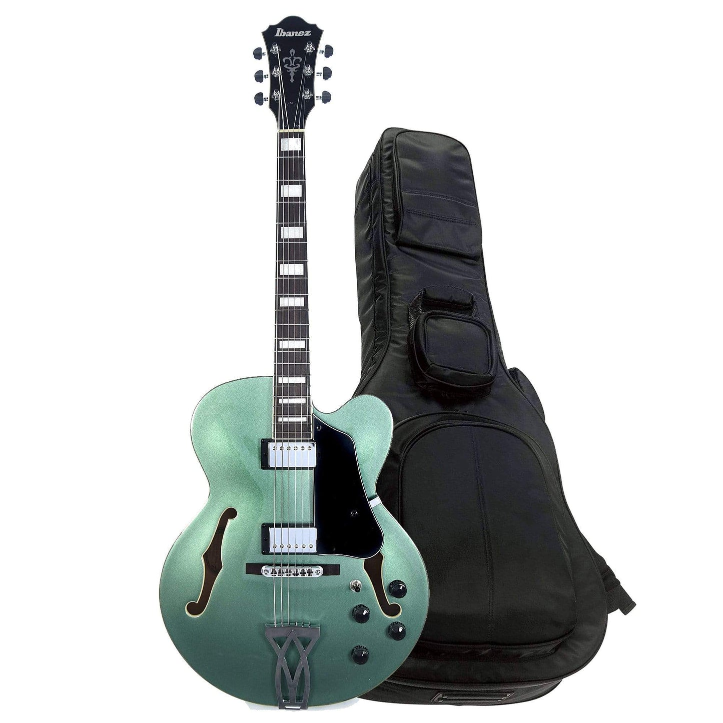 Ibanez AF75 Artcore Hollow Body Olive Metallic w/Ibanez Powerpad Ultra Premium Gig Bag Electric Guitars / Hollow Body