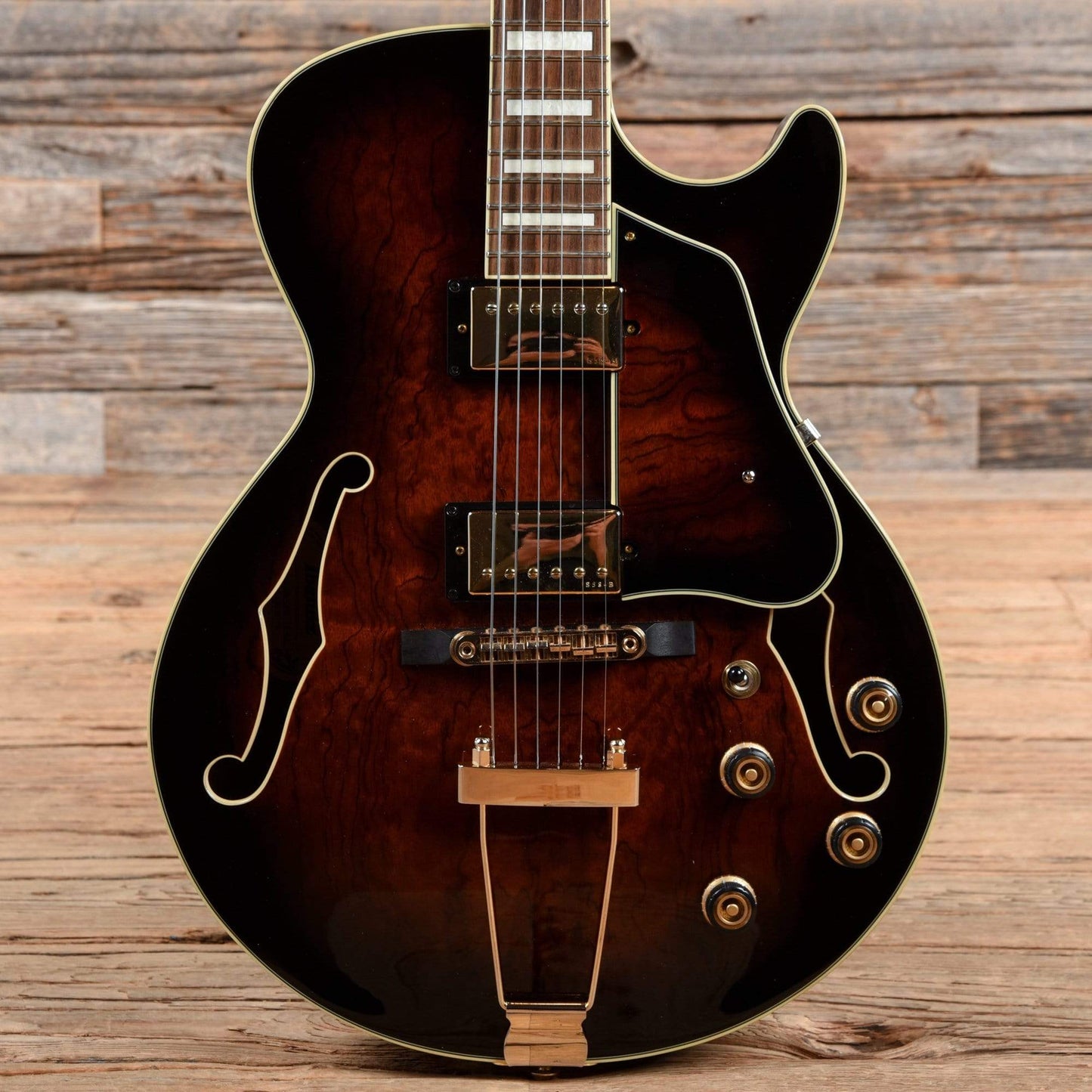 Ibanez AG95-DBS Artcore Expressionist Series Bubinga Hollowbody Dark Brown Sunburst 2013 Electric Guitars / Hollow Body
