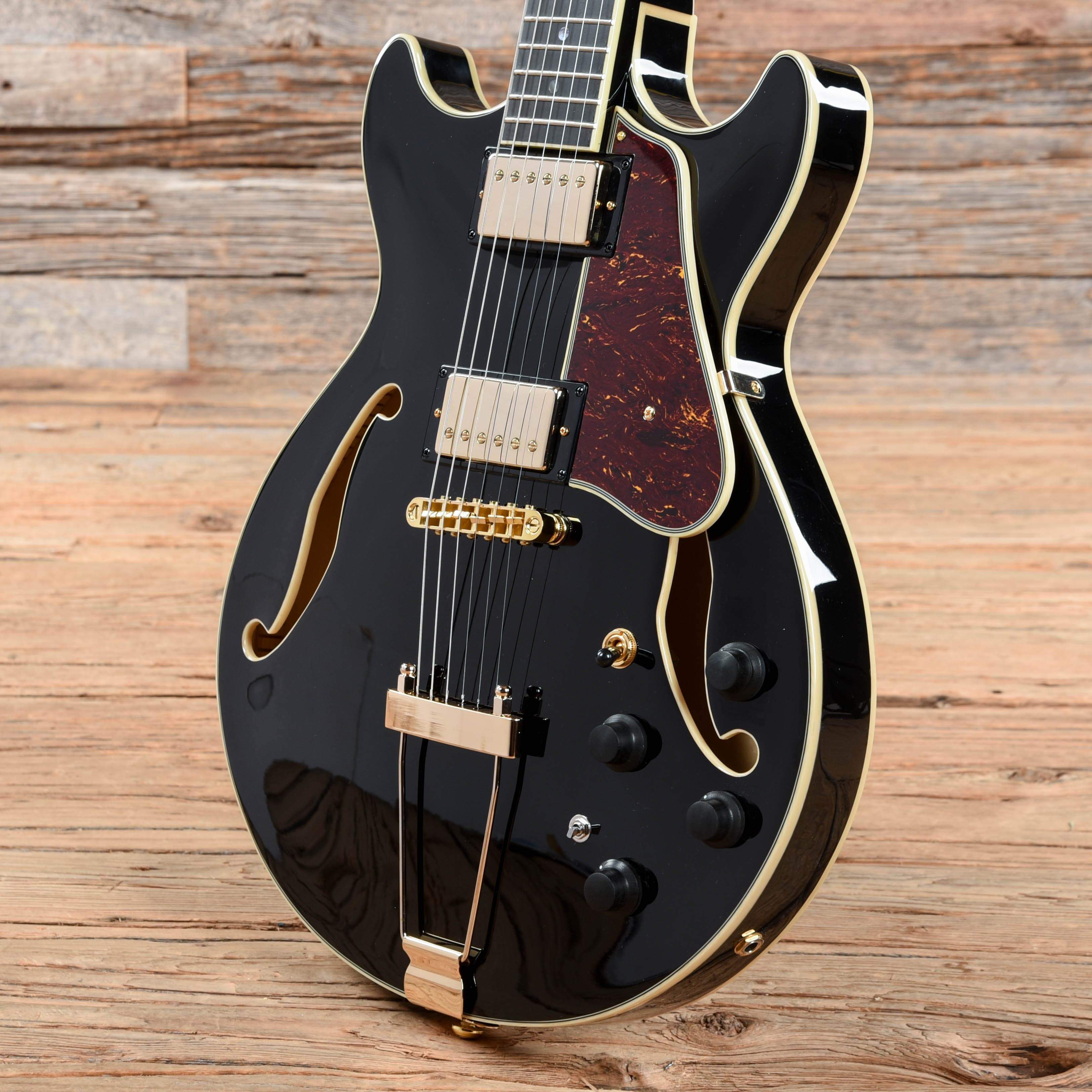 Ibanez AMH90 Artcore Expressionist Black Electric Guitars / Hollow Body