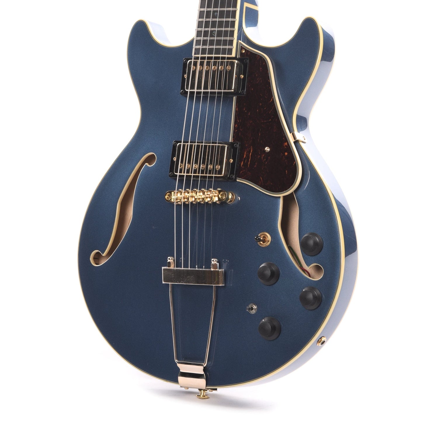 Ibanez AMH90 Artcore Expressionist Full-Hollow Prussian Blue Metallic Electric Guitars / Hollow Body