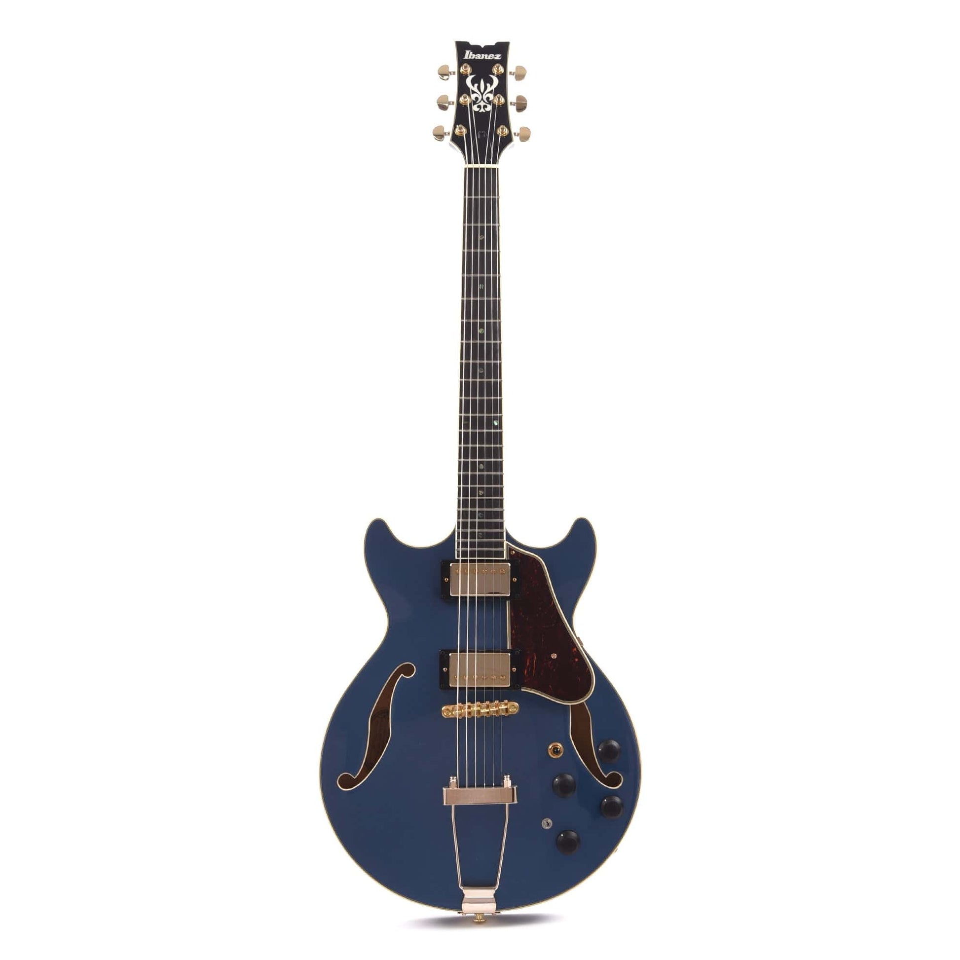 Ibanez AMH90 Artcore Expressionist Full-Hollow Prussian Blue Metallic Electric Guitars / Hollow Body