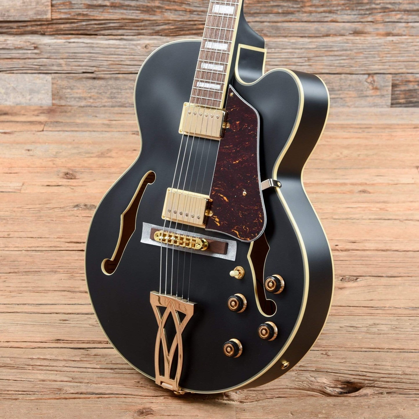 Ibanez Artcore AF75G Black Flat Electric Guitars / Hollow Body