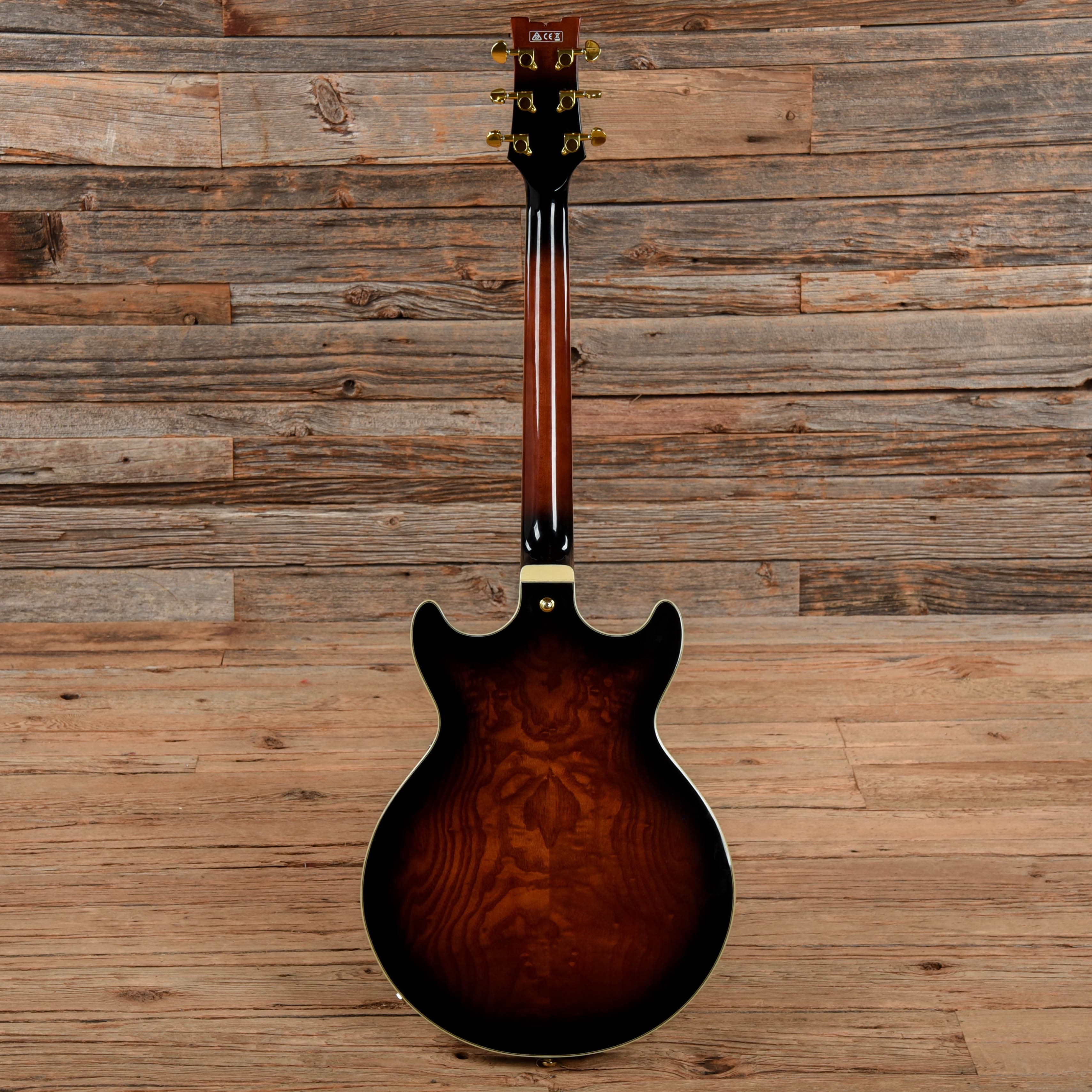 Ibanez AM153QA-DBS Dark Brown Sunburst Electric Guitars / Semi-Hollow