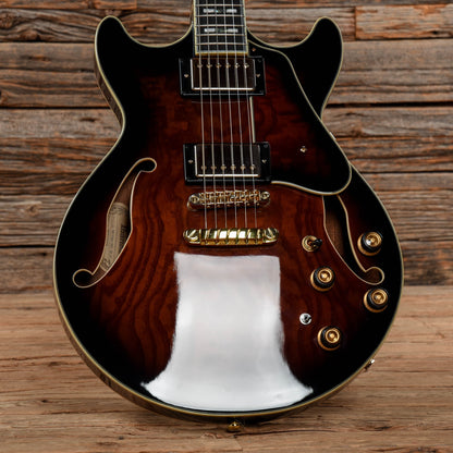 Ibanez AM153QA-DBS Dark Brown Sunburst Electric Guitars / Semi-Hollow