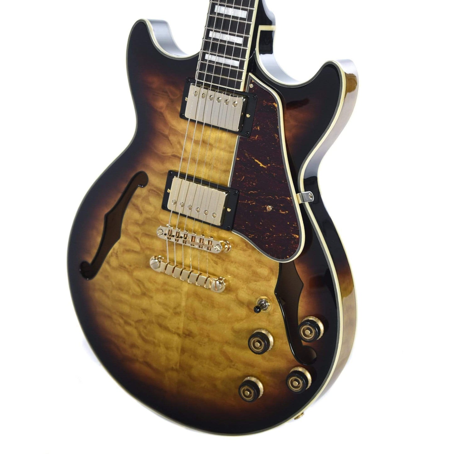 Ibanez AM93QM Artcore Expressionist Semi-Hollow Body Antique Yellow Sunburst Electric Guitars / Semi-Hollow
