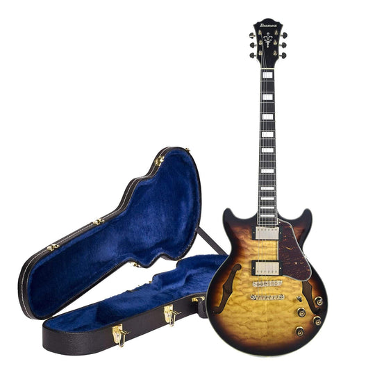 Ibanez AM93QM Artcore Expressionist Semi-Hollow Body Antique Yellow Sunburst w/Ibanez Hardshell Case Electric Guitars / Semi-Hollow