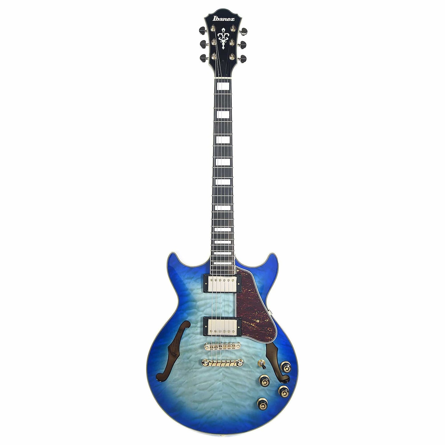 Ibanez AM93QM Artcore Expressionist Semi-Hollow Body Jet Blue Burst Electric Guitars / Semi-Hollow