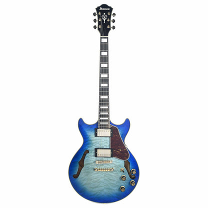 Ibanez AM93QM Artcore Expressionist Semi-Hollow Body Jet Blue Burst Electric Guitars / Semi-Hollow