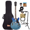 Ibanez AS73FM Artcore Azure Blue Gradation Semi-Hollow Body Essentials Bundle Electric Guitars / Semi-Hollow