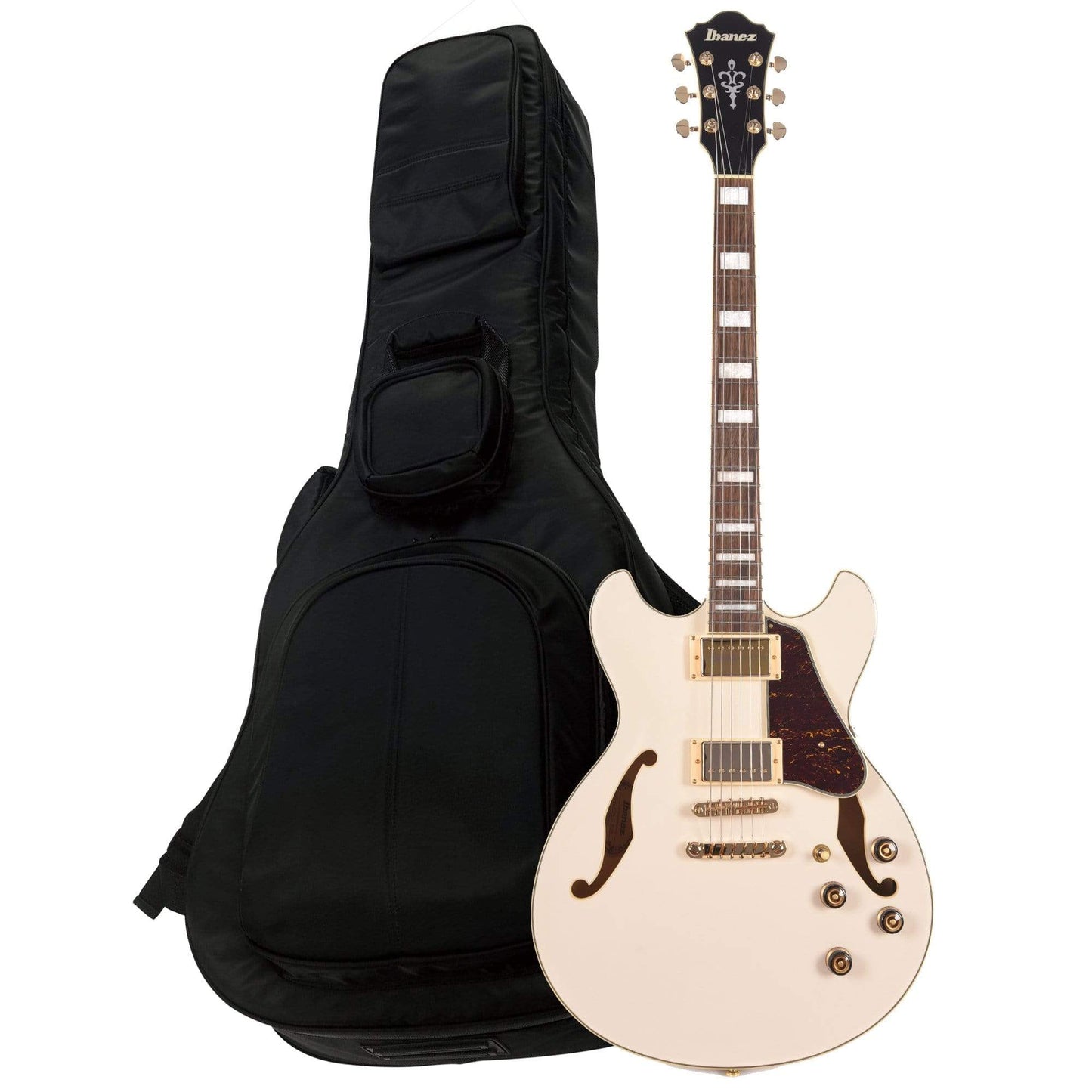 Ibanez AS73G Artcore Semi-Hollow Electric Body Ivory w/Ibanez Powerpad Ultra Premium Gig Bag Electric Guitars / Semi-Hollow