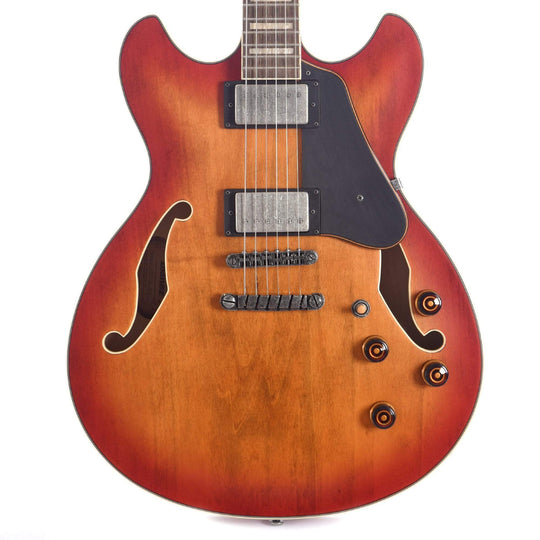 Ibanez ASV73 Artcore Vintage Vintage Amber Burst Low Gloss Semi-Hollow Body Electric Guitars / Semi-Hollow