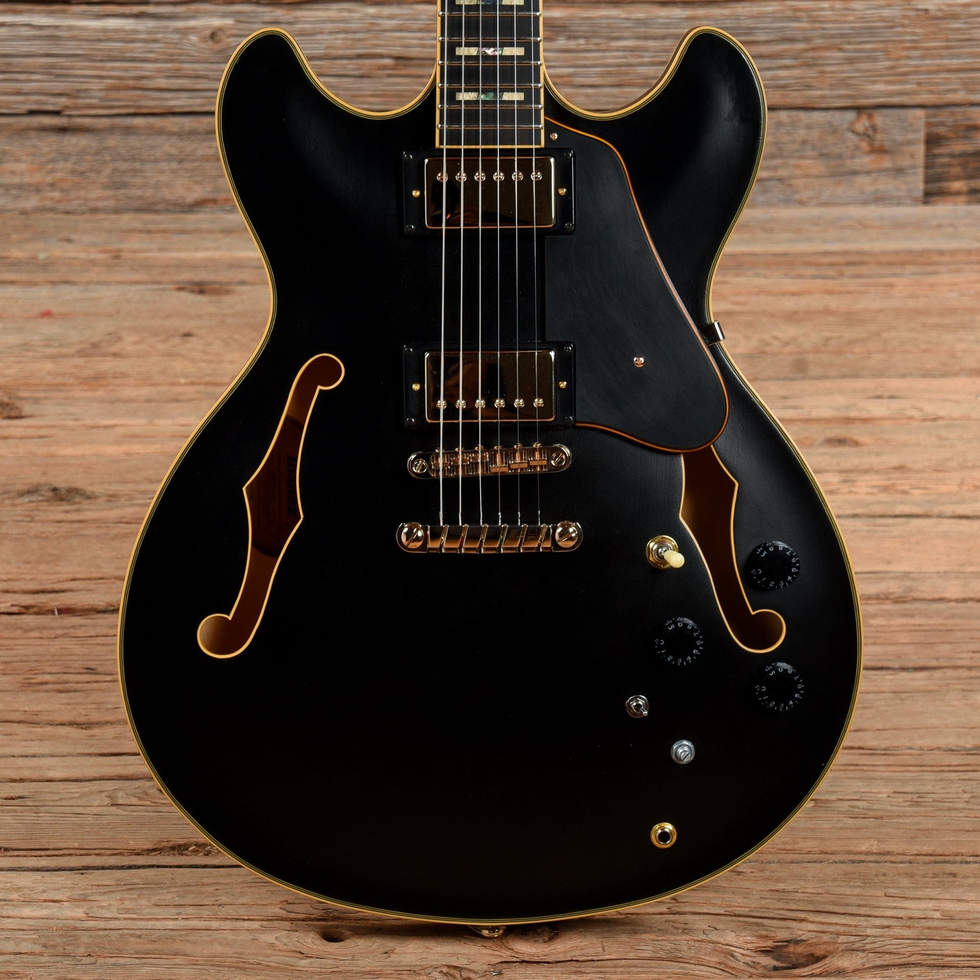 Ibanez JSM20-BKL John Scofield Signature Hollowbody Black Low Gloss Electric Guitars / Semi-Hollow