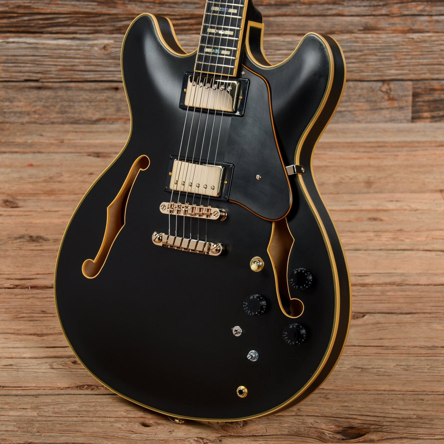 Ibanez JSM20-BKL John Scofield Signature Hollowbody Black Low Gloss Electric Guitars / Semi-Hollow