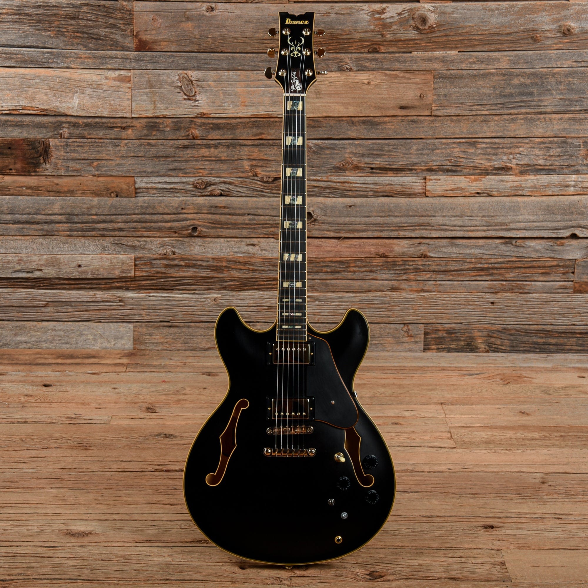 Ibanez JSM20-BKL John Scofield Signature Hollowbody Black Low Gloss Electric Guitars / Semi-Hollow