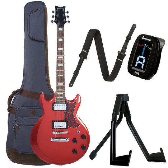 Ibanez AX120 AX Standard Candy Apple Bundle w/ Ibanez Gig Bag, Stand, Tuner and Strap Electric Guitars / Solid Body