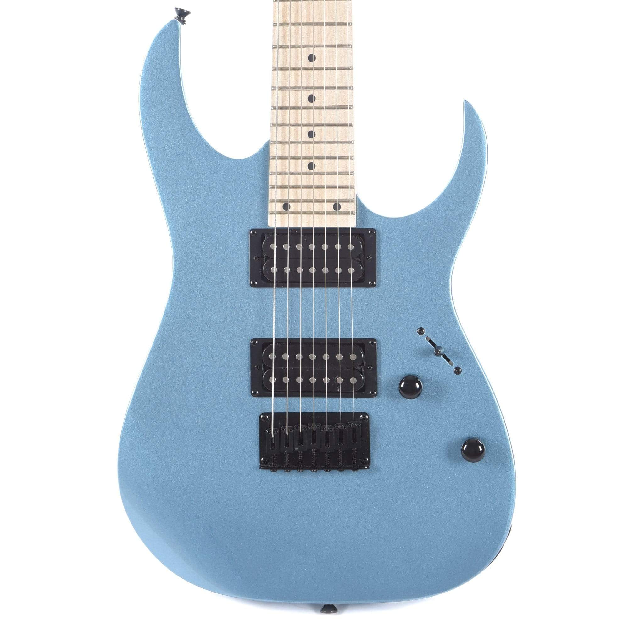 Ibanez GRG7221M 7-String Metallic Light Blue Bundle w/ Ibanez Gig Bag, Stand, Tuner and Strap Electric Guitars / Solid Body