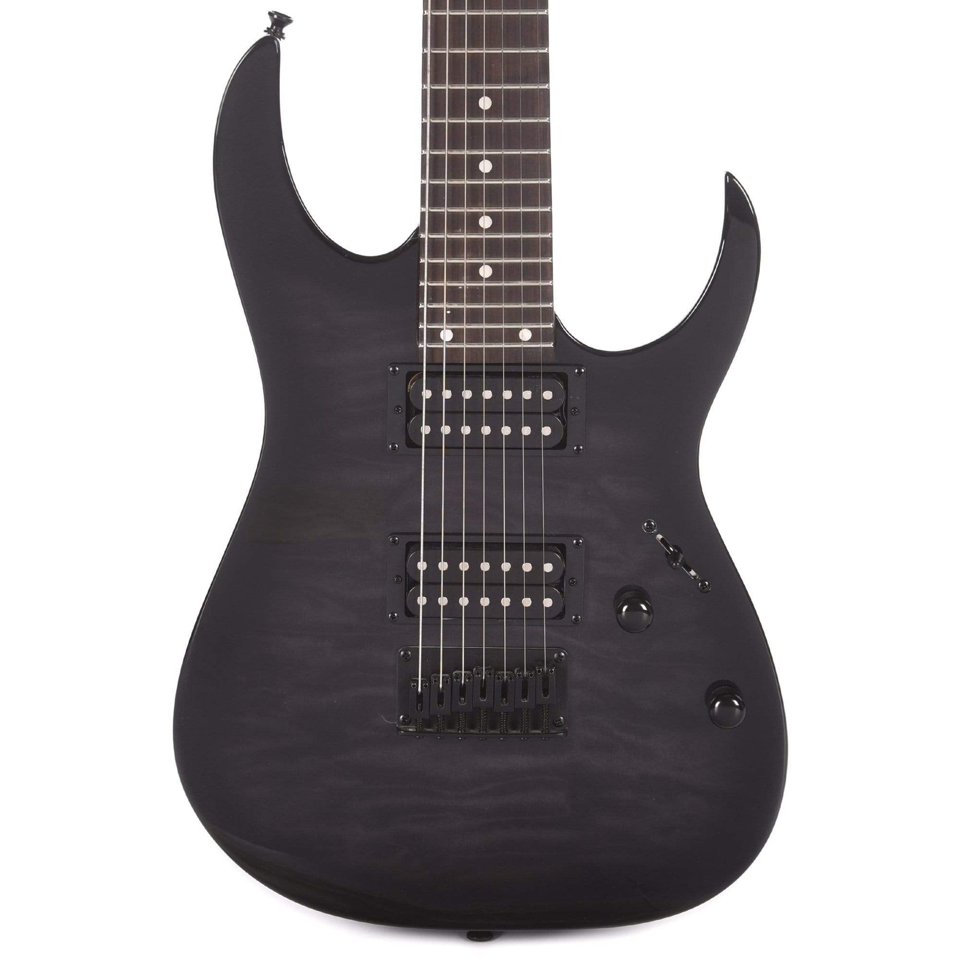Ibanez GRG7221QA RG Gio Transparent Black Sunburst 7-String Electric Guitars / Solid Body