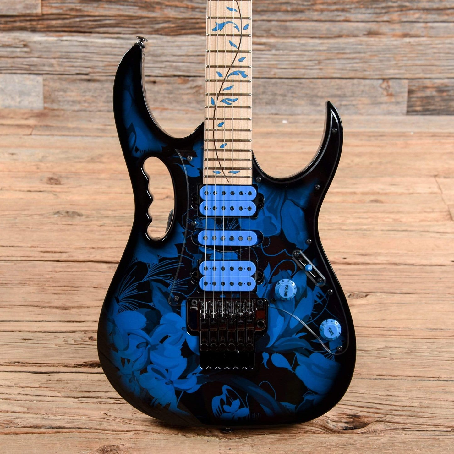 Ibanez JEM77PBFP Electric Guitar Vai Signature Blue Floral Pattern 2016 Electric Guitars / Solid Body