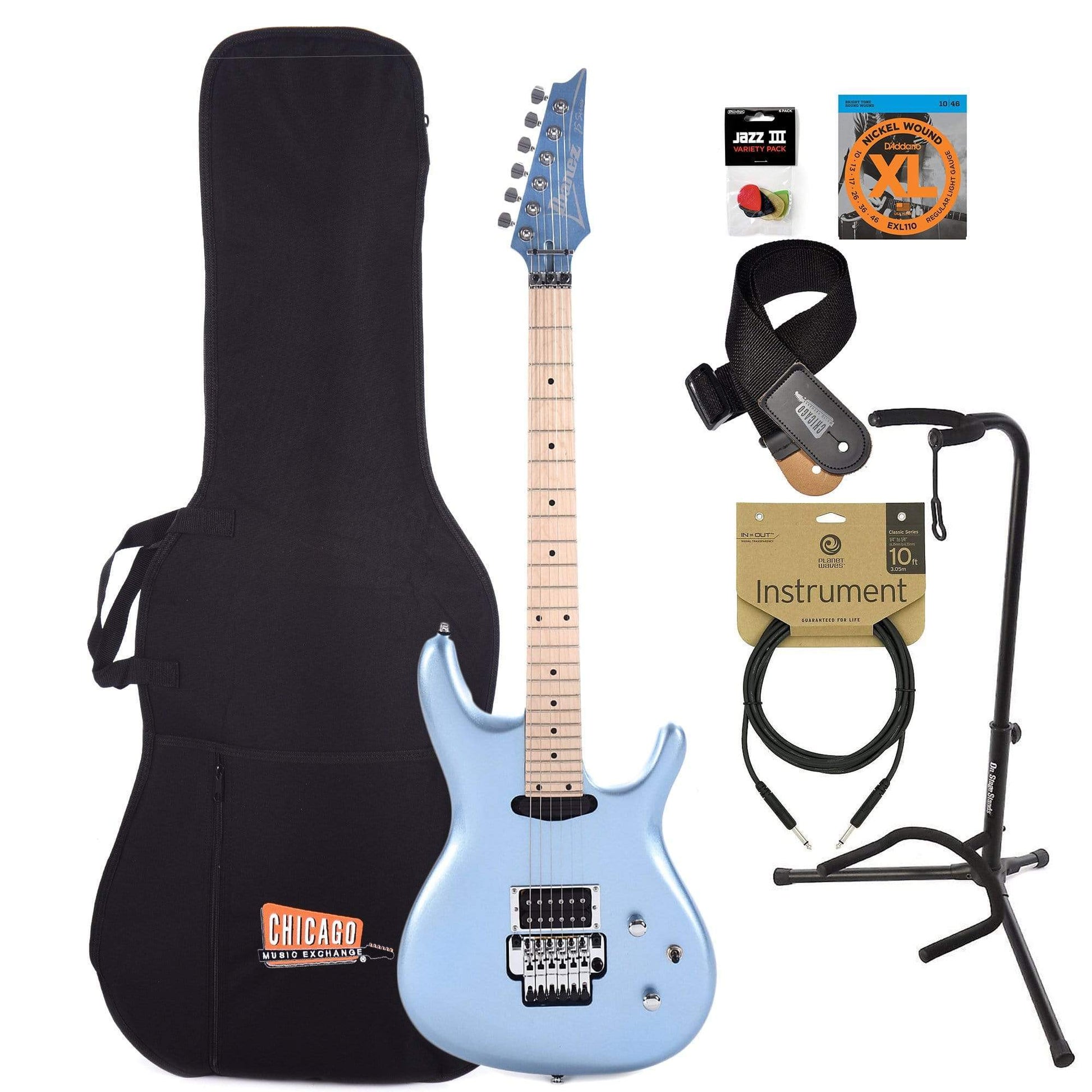 Ibanez JS140M Joe Satriani Signature Soda Blue Essentials Bundle Electric Guitars / Solid Body