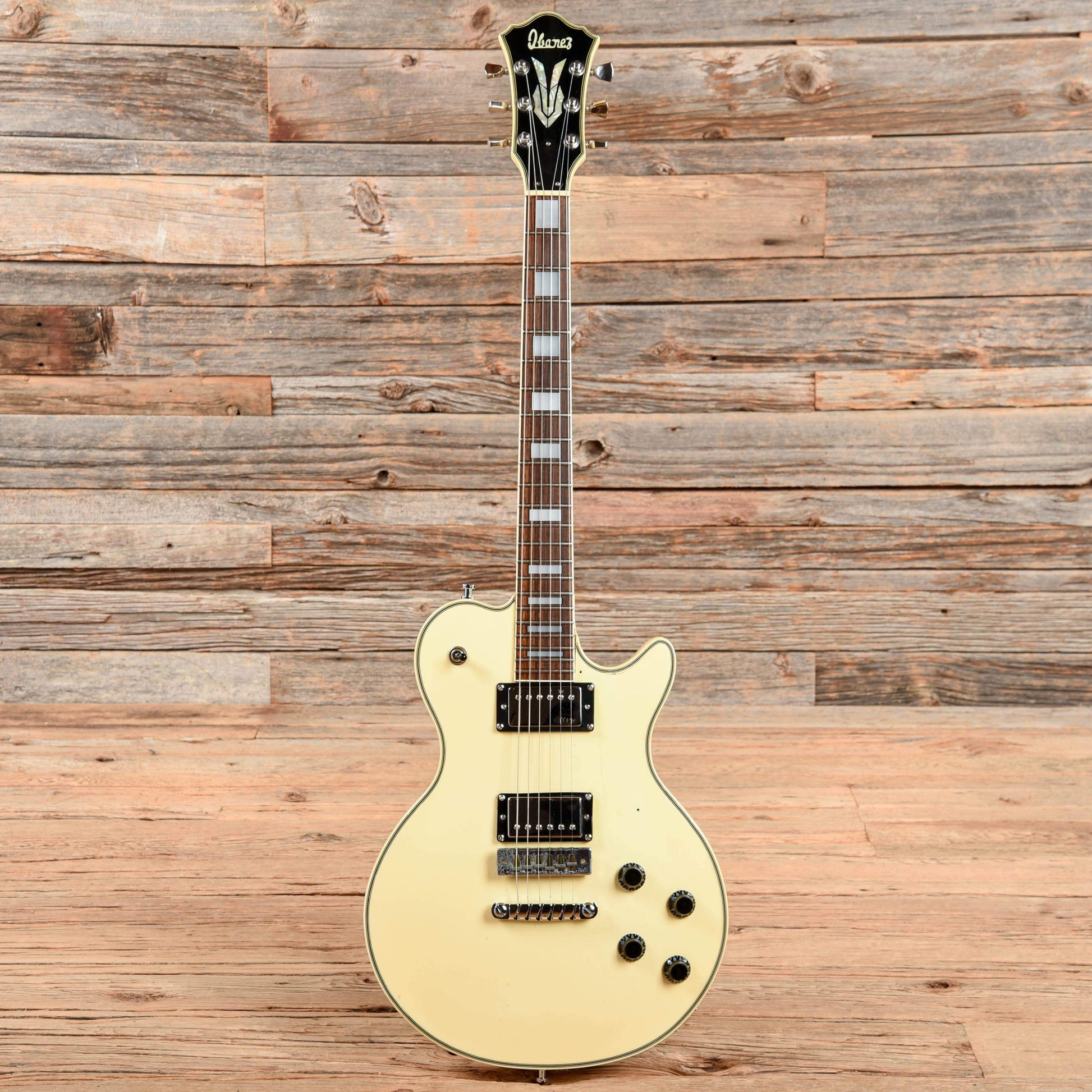 Ibanez PF-200 Vintage White 1970s Electric Guitars / Solid Body