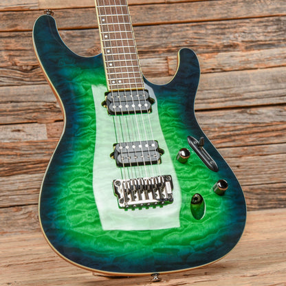 Ibanez Prestige S6521Q-SLG Surreal Blue Burst Electric Guitars / Solid Body