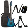 Ibanez RGAT62 Sapphire Blue Flat Bundle w/ Ibanez Gig Bag, Stand, Tuner and Strap Electric Guitars / Solid Body