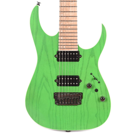 Ibanez RGR5227MFX RG Prestige 7-String Transparent Fluorescent Green w/Bare Knuckle Pickups Electric Guitars / Solid Body