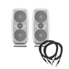 IK Multimedia iLoud MTM Studio Monitor White Pair and (2) TRS Cable Bundle Pro Audio / Speakers / Studio Monitors