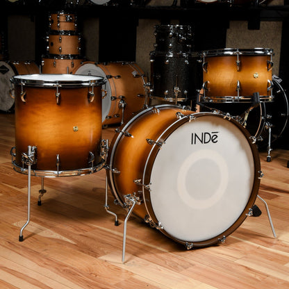 INDe Drum Lab 13/16/22 3pc. Maple Drum Kit Tobacco Burst Satin Lacquer Drums and Percussion / Acoustic Drums / Full Acoustic Kits