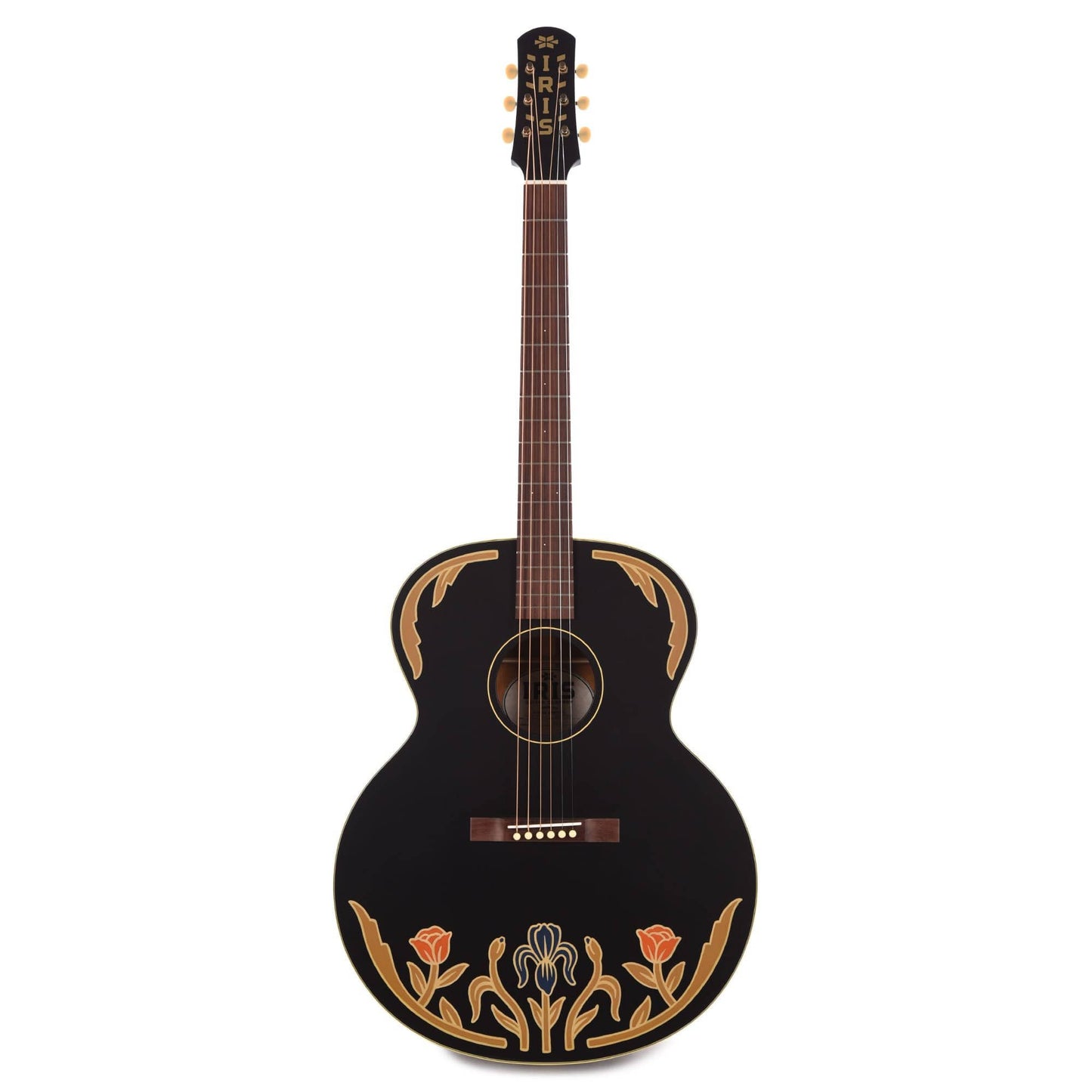 Iris Limited Edition ND-200 Jumbo Black Hand Painted by Sarah Ryan Acoustic Guitars / Jumbo