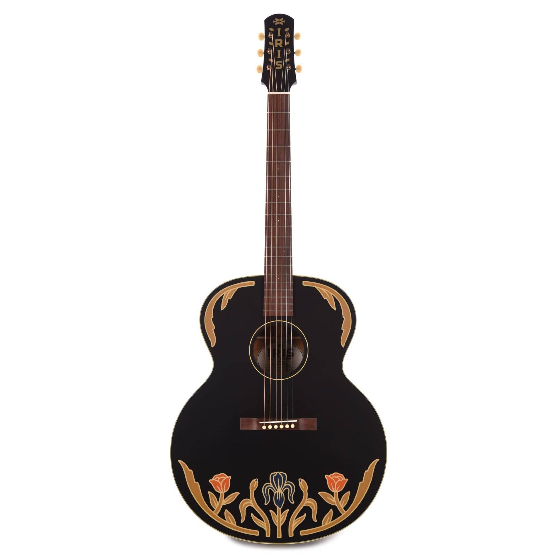 Iris Limited Edition ND-200 Jumbo Black Hand Painted by Sarah Ryan Acoustic Guitars / Jumbo