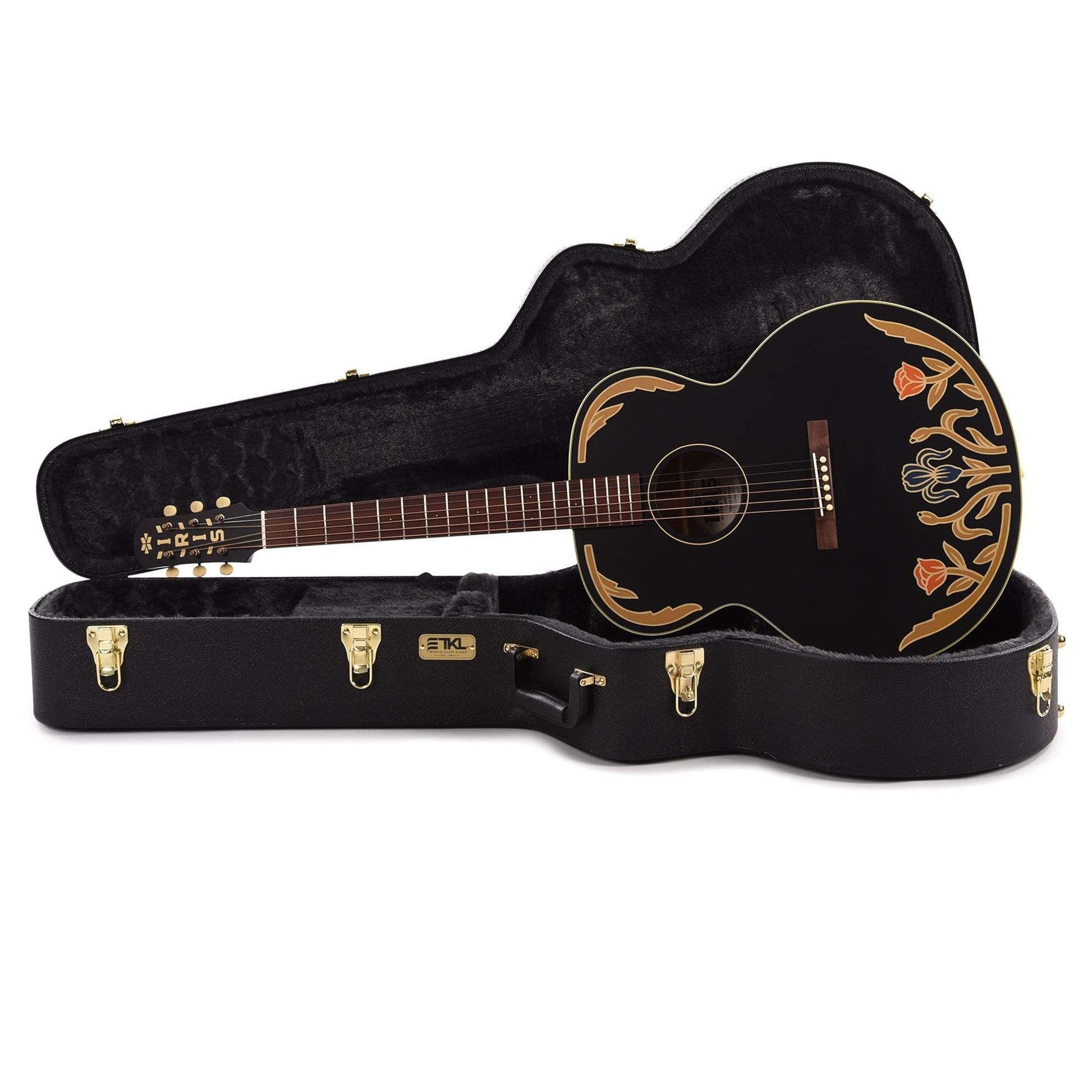 Iris Limited Edition ND-200 Jumbo Black Hand Painted by Sarah Ryan Acoustic Guitars / Jumbo