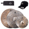 Istanbul Agop 13/20/22" Xist Dry Dark Cymbal Set w/CDE Logo Hat & Stick Bag Drums and Percussion / Cymbals / Crash