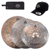 Istanbul Agop 17/20/22" Xist Dry Dark Cymbal Set w/CDE Logo Hat & Stick Bag Drums and Percussion / Cymbals / Hi-Hats