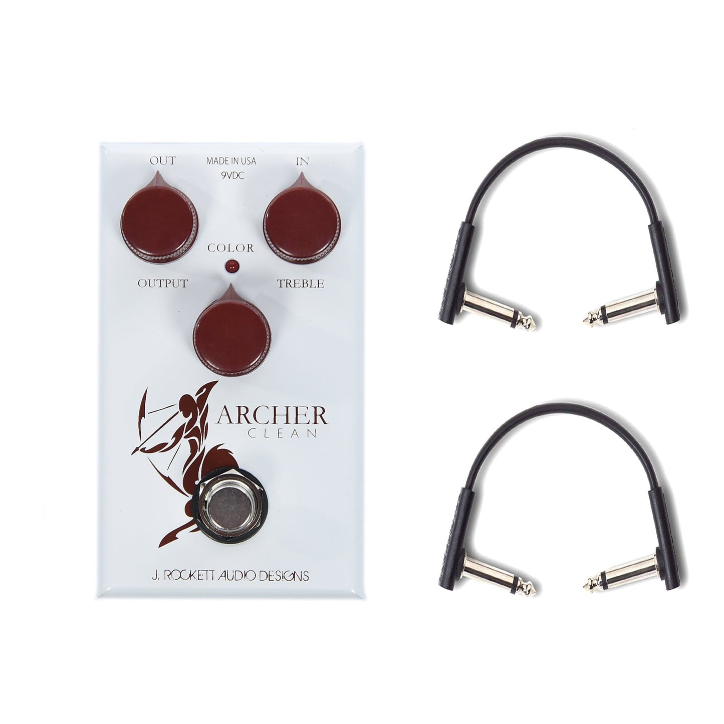 J.Rockett Tour Series Archer Clean Overdrive/Boost w/RockBoard Flat Patch Cables Bundle Effects and Pedals / Overdrive and Boost
