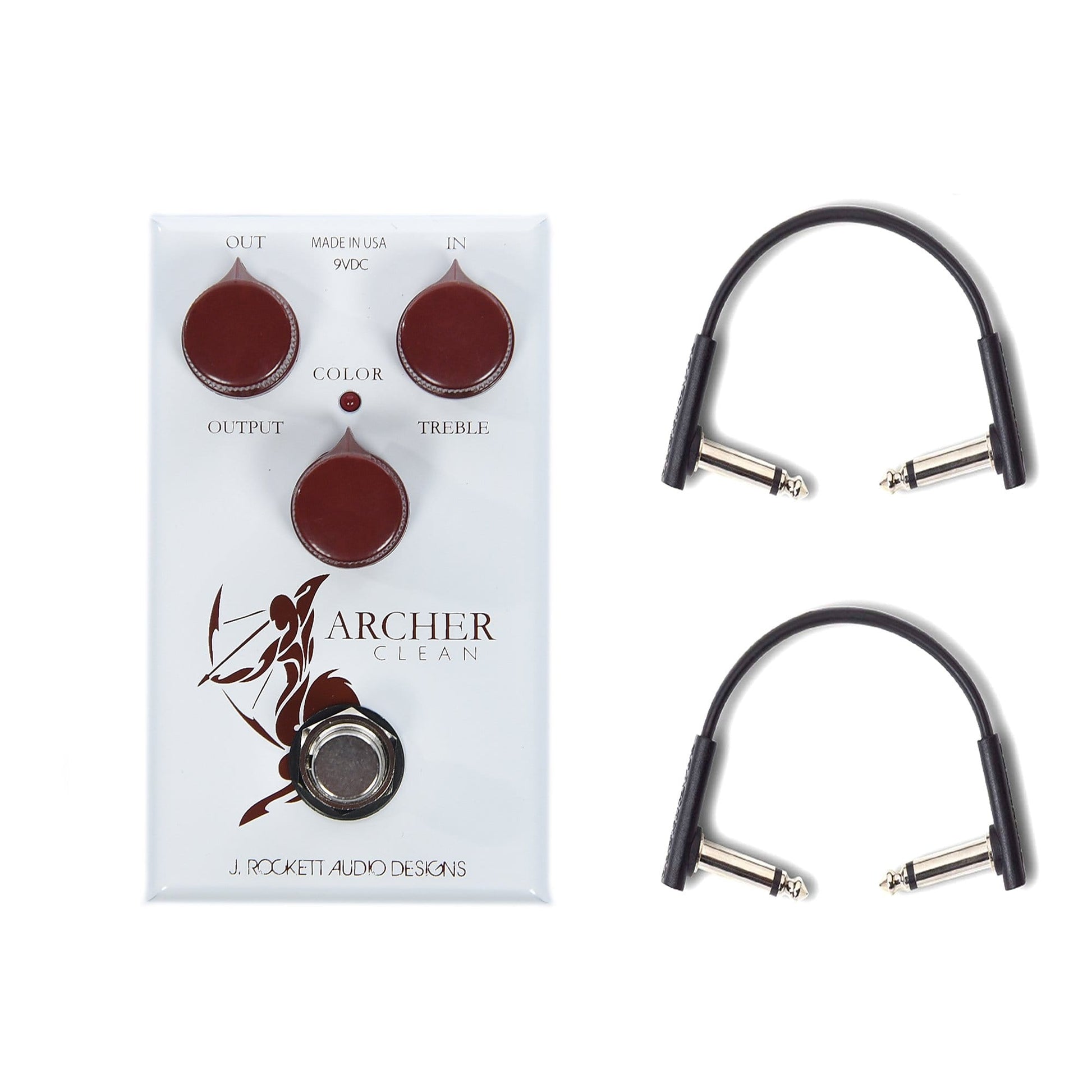 J.Rockett Tour Series Archer Clean Overdrive/Boost w/RockBoard Flat Patch Cables Bundle Effects and Pedals / Overdrive and Boost