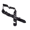 Jackson Diagonal Stud Leather Strap, Black, 2.5" Accessories / Straps