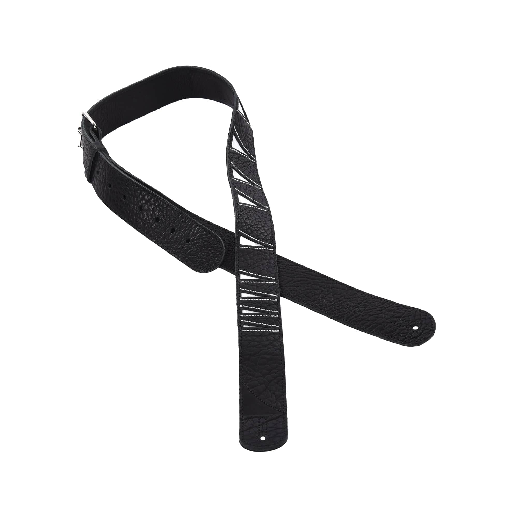 Jackson Shark Fin Leather Strap, Black and White, 2