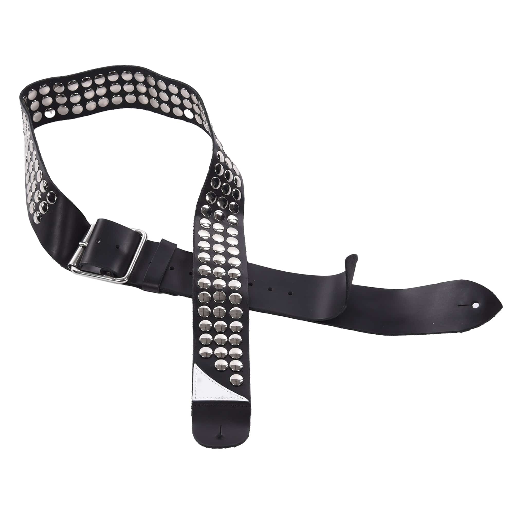 Jackson Stud Leather Strap, Black, 2.5