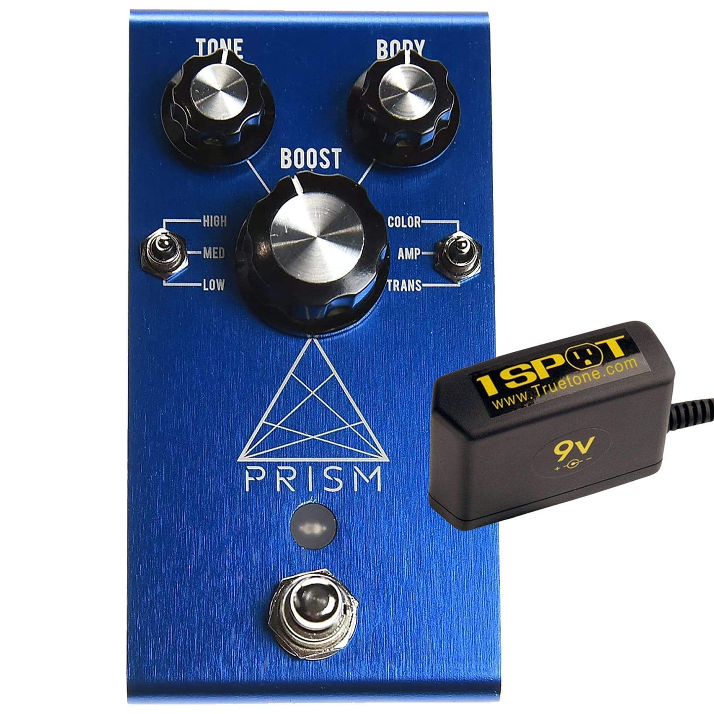 Jackson Audio Prism Preamp Boost Pedal Special Edition Blue Bundle w/ Truetone 1 Spot Space Saving 9v Adapter Effects and Pedals / Overdrive and Boost