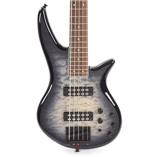 Jackson X Series Spectra Bass SBXQ V Transparent Black Burst Bass Guitars / 5-String or More