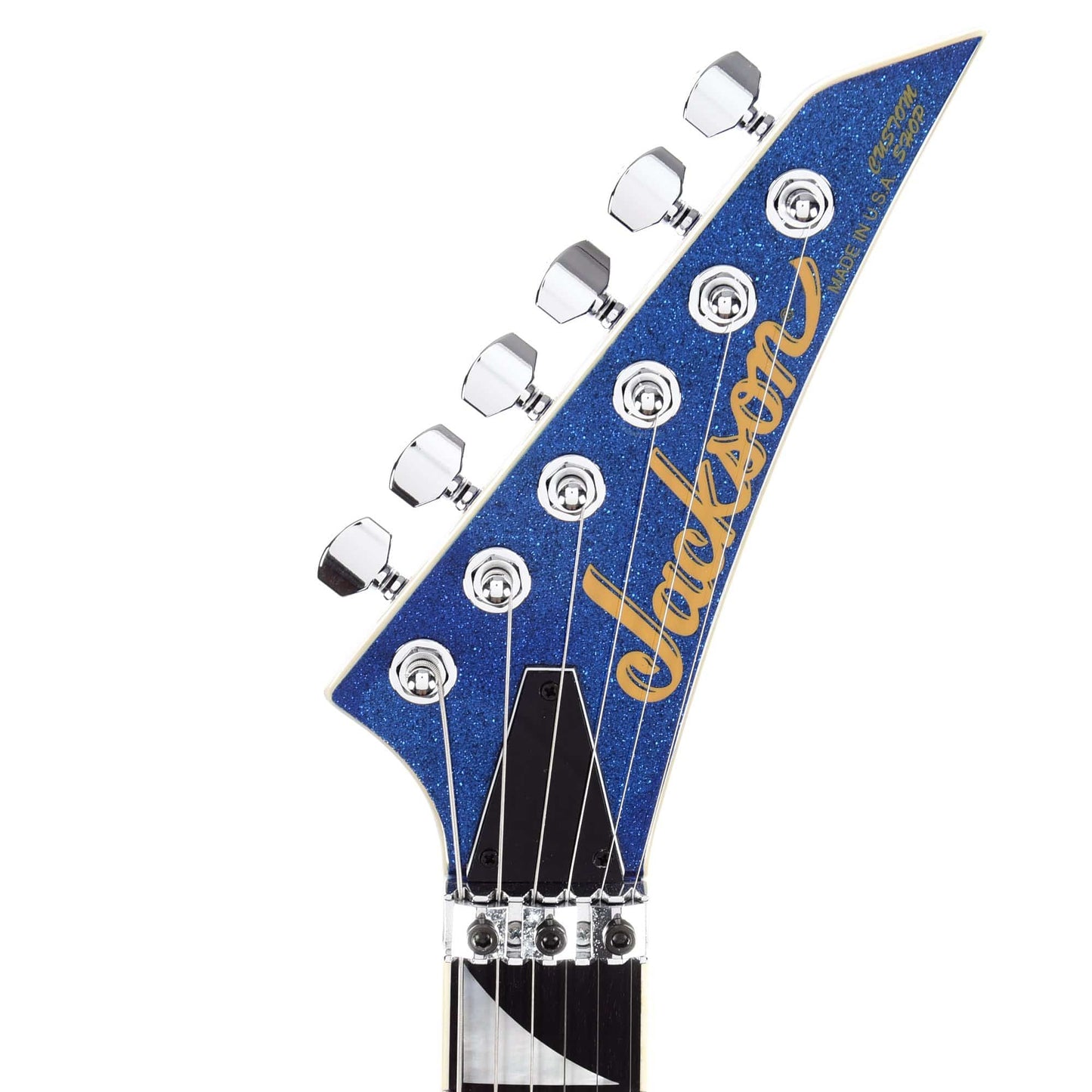 Jackson Custom Shop "CME Spec" Soloist 2H FR Midnight Blue Sparkle w/Orange Bare Knuckle Aftermaths Electric Guitars / Solid Body