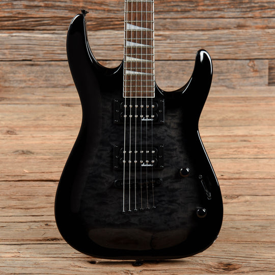 Jackson JS Series JS32TQ DKA Dinky Archtop Transparent Black Electric Guitars / Solid Body