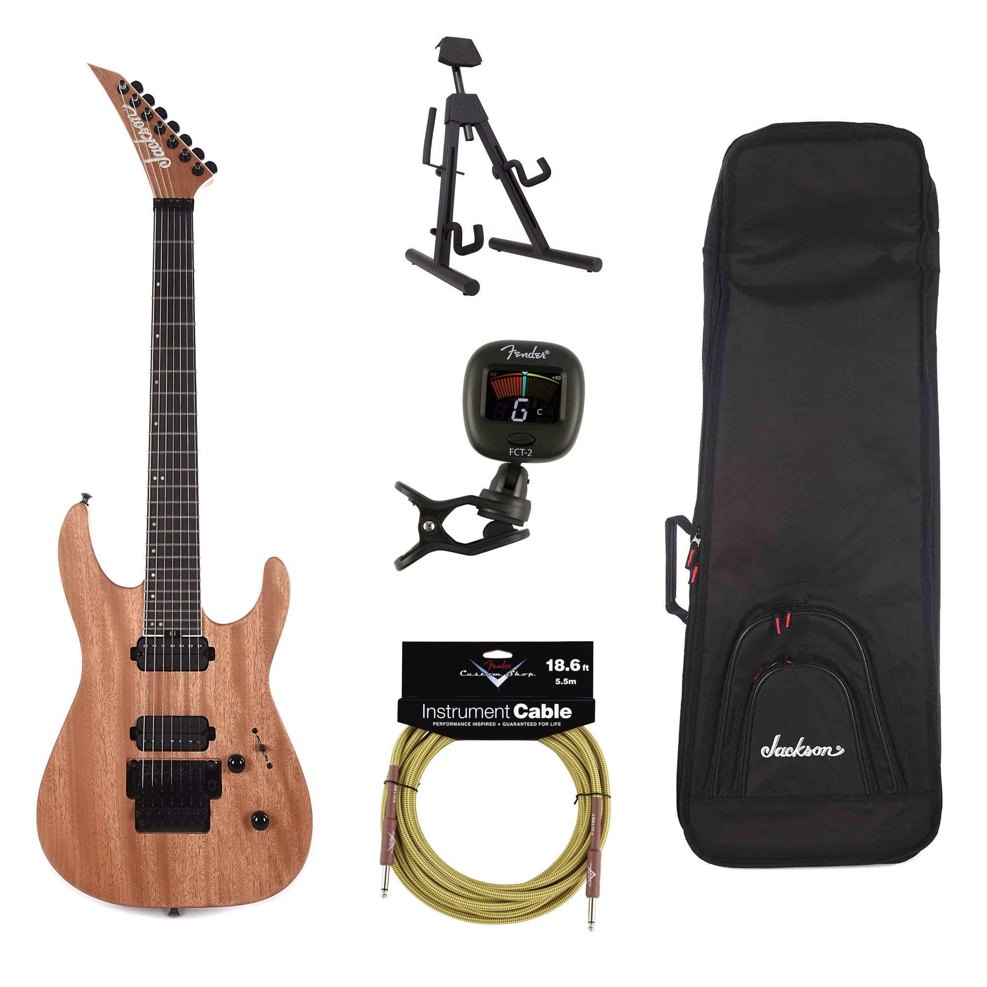 Jackson Pro Series Dinky DK7 Okume Natural Bundle w/Gig Bag, Stand, Tuner, and Instrument Cable Electric Guitars / Solid Body