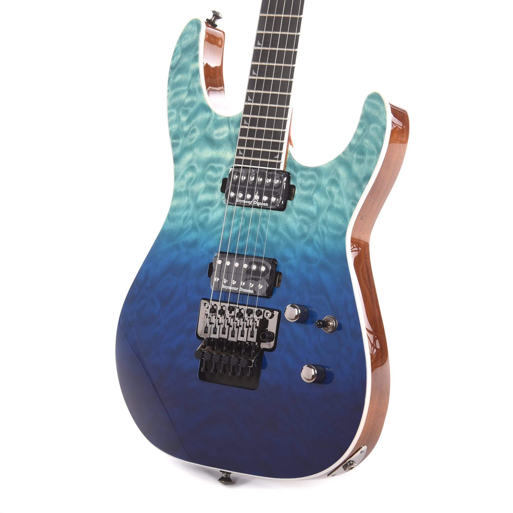 Jackson Pro Series Soloist SL2Q Mahogany Quilted MapleTop Standard Caribbean Blue Fade Electric Guitars / Solid Body