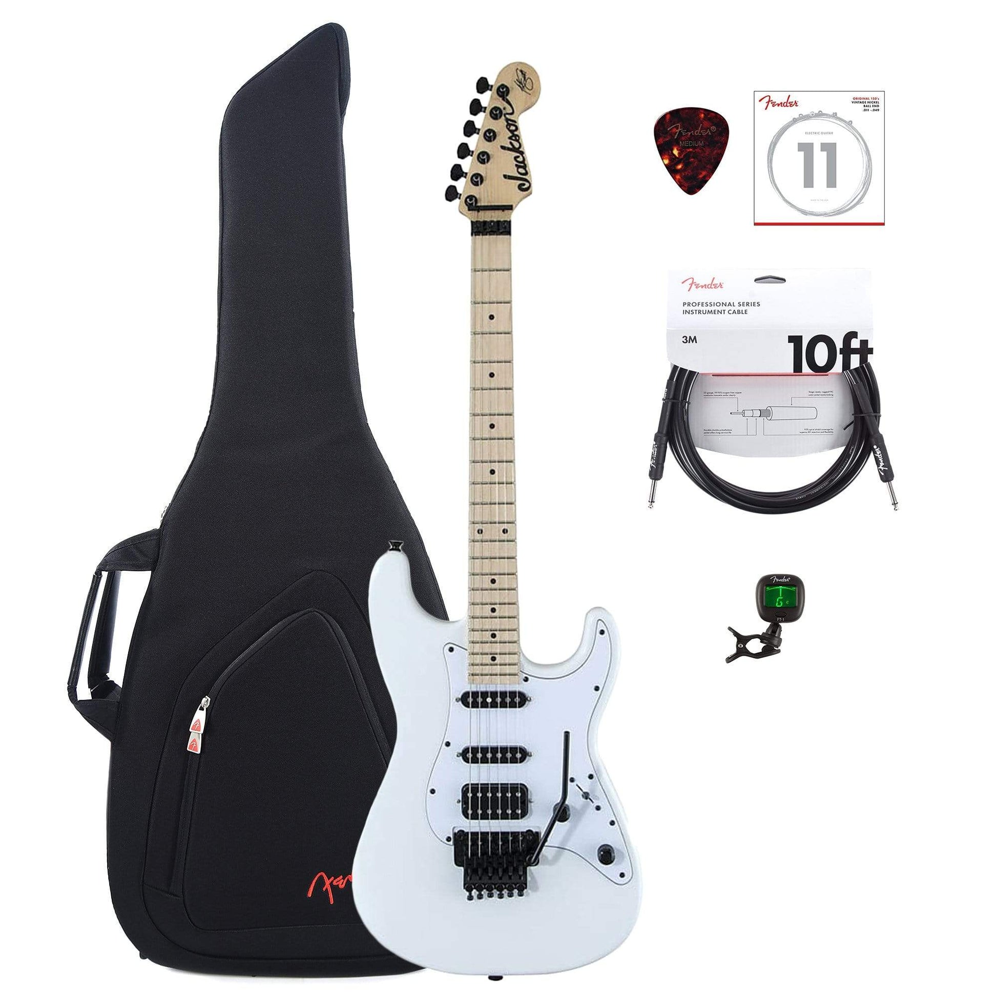 Jackson X Series Signature Adrian Smith SDXM MN Snow White w/Gig Bag, Tuner, (1) Cable, Picks and Strings Bundle Electric Guitars / Solid Body