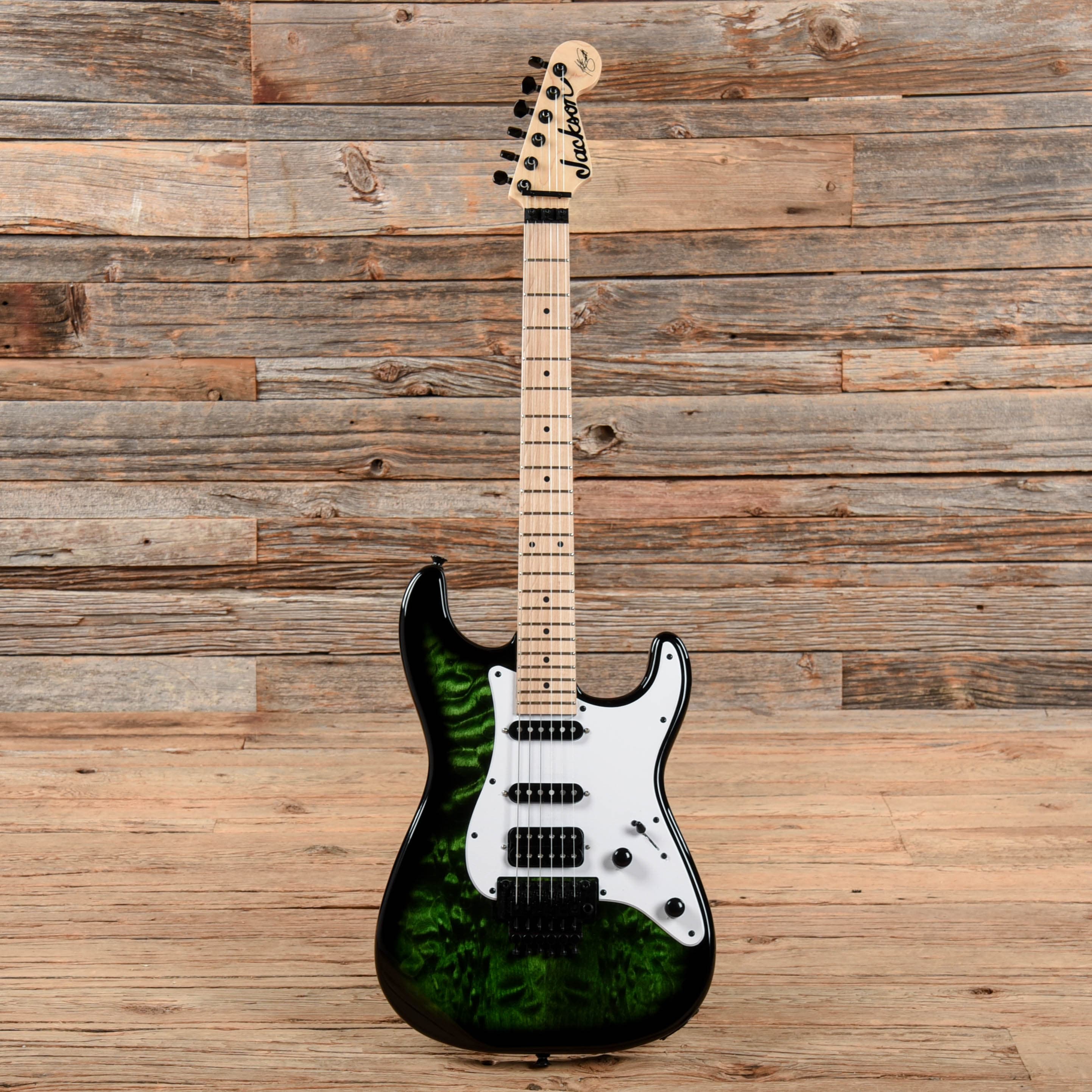 Jackson X Series Signature Adrian Smith SDXQM Transparent Green 2020 Electric Guitars / Solid Body