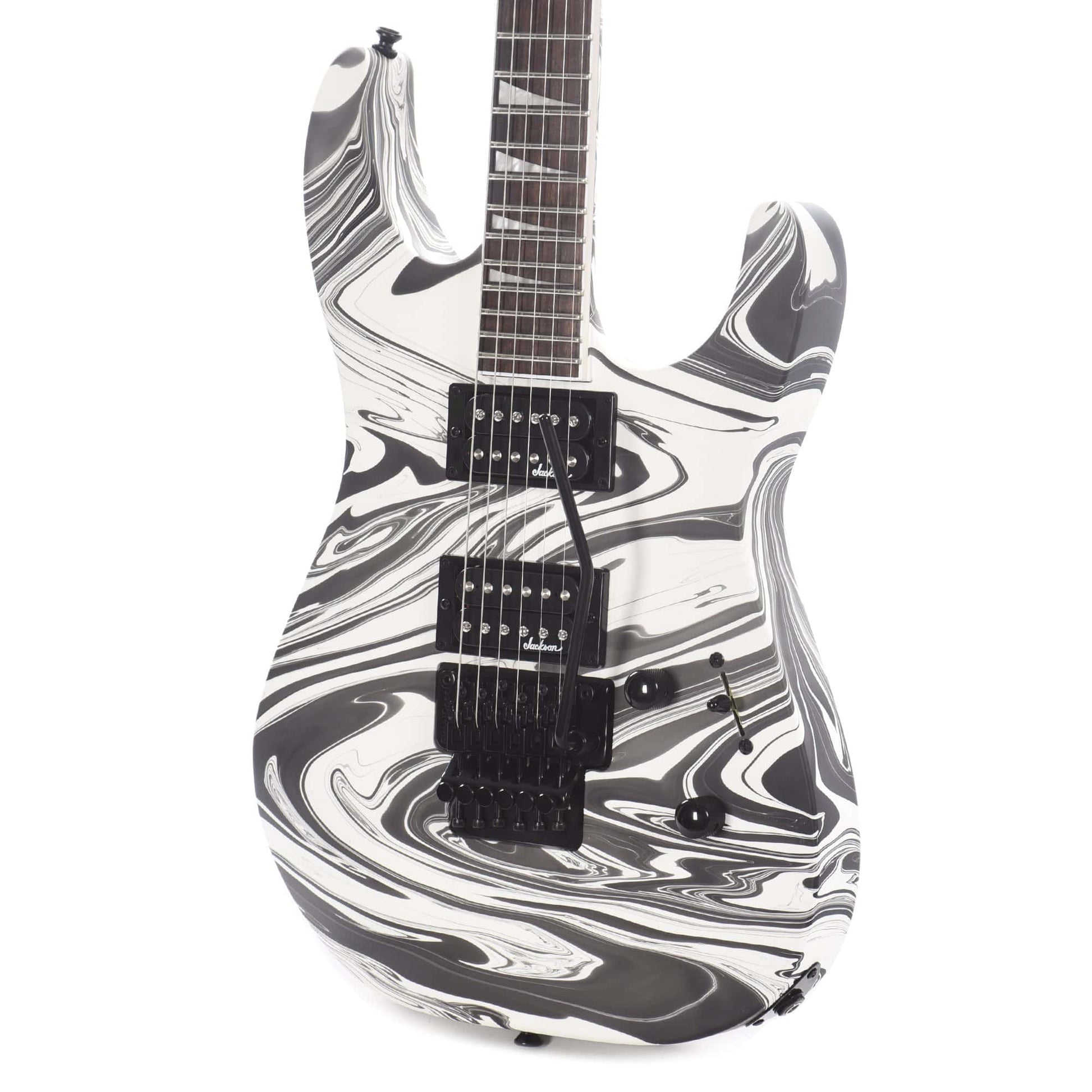 Jackson X Series Soloist SLX DX Swirl Satin White Swirl Electric Guitars / Solid Body