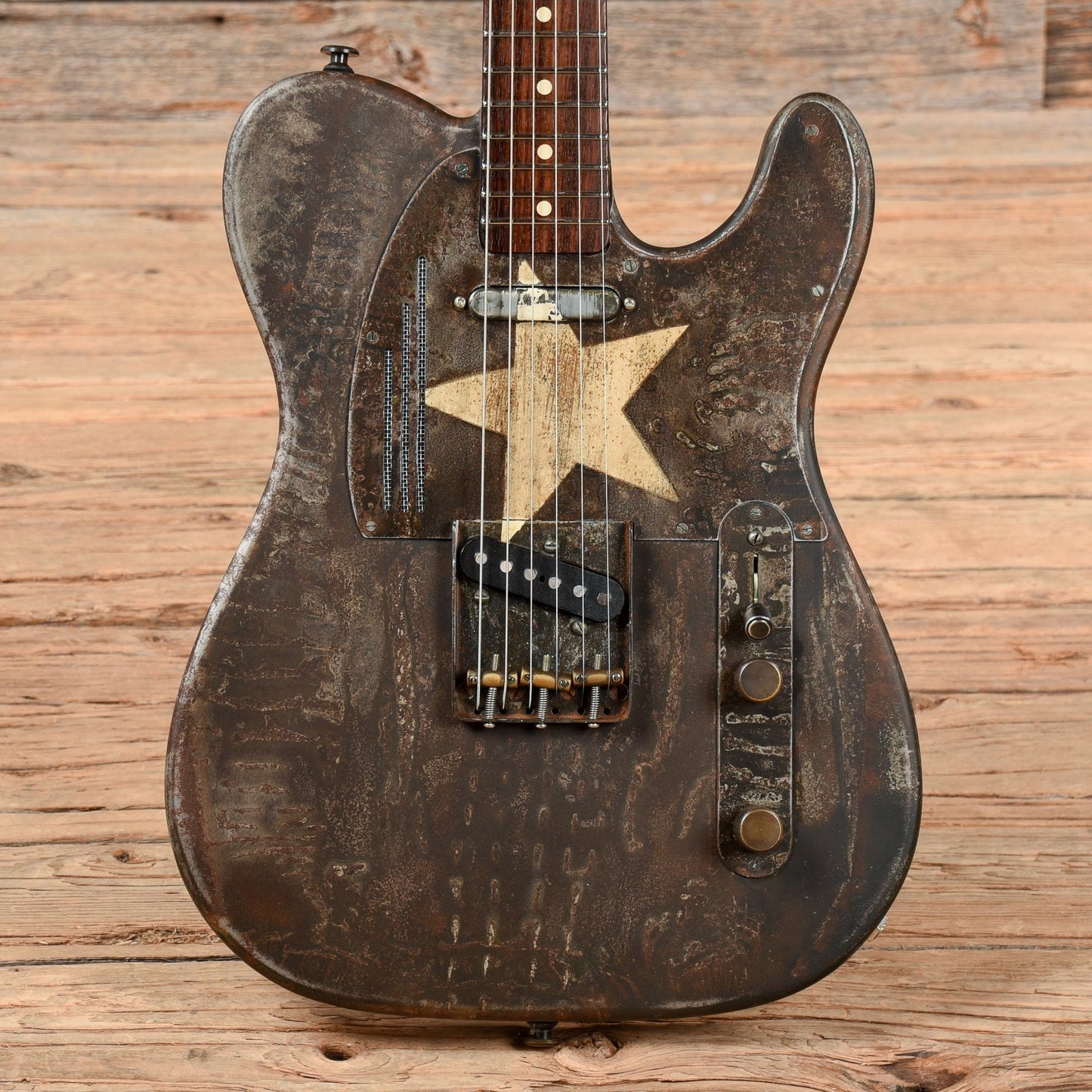 James Trussart "Rusty Lonestar" Steelcaster Black 2009 Electric Guitars / Semi-Hollow